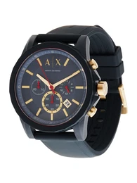Chronograph nachtblau / goldgelb / feuerrot