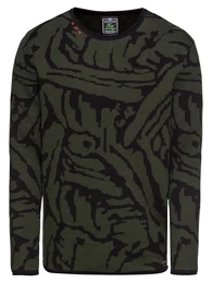 Pullover ''''MST MAIN round'''' rot / oliv / schwarz