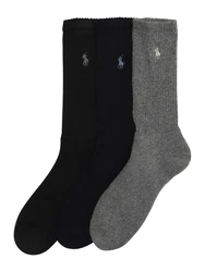 Polo Ralph Lauren Wäsche 'CREW W/PP-CREW-3 PACK' Socken blau/grau/schwarz