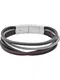 FOSSIL Armband kastanienbraun / schwarz / grau