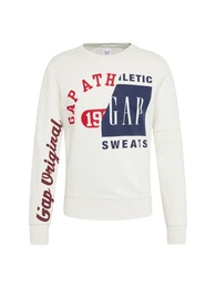 GAP Sweatshirt ORIGINALS LOGO CREW navy / rot / weiß