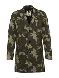 DENIM Wollmantel grau / khaki