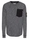 JACK & JONES Pullover JCOGROUNDED KNIT CREW NECK graumeliert
