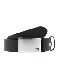 Grtel 'Plaque' schwarz / silber
