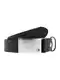 TOMMY HILFIGER Pas ''''Plaque''''  rna / srebrna