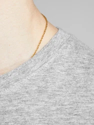 JACK & JONES JJECorp Logo Tee SS Crew Neck NOOS (12137126) graumeliert/pastellrot/schwarz