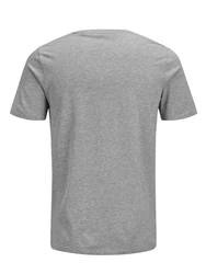 JACK & JONES JJECorp Logo Tee SS Crew Neck NOOS (12137126) graumeliert/pastellrot/schwarz
