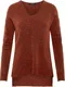 VERO MODA Svetr ''''VMCUDDLE LS V-NECK BLOUSE''''  rezavě hnědá