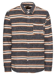 Hemd ''''STRIPE SHIRT'''' grau / orange / schwarz