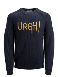 Pullover navy / gelb