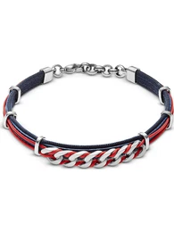 C-Collection Armband nachtblau / rot / silber