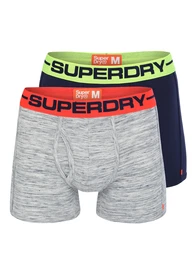 Superdry Boxer navy / graumeliert / neongrün / orangerot