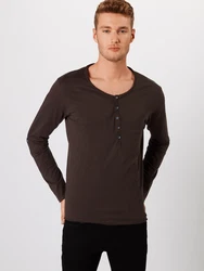 Key Largo Longsleeve Henleyshirt Ginger (MLS00038) anthrazit (MLS00038)