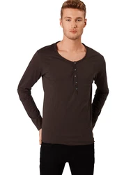 Key Largo Longsleeve Henleyshirt Ginger (MLS00038) anthrazit (MLS00038)