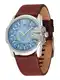 DIESEL Armbanduhr ''''MASTER CHIEF'''' hellblau / braun