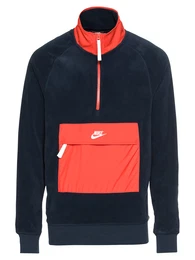Sportswear Fleecejacke ''''M NSW TOP HZ CORE WNTR SNL'''' dunkelblau / rot