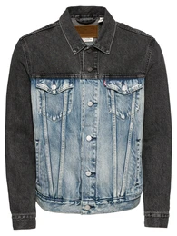 LEVIS Jeansjacke THE TRUCKER blue denim / black denim