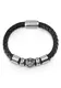 GUESS Lederarmband ''''Intense'''' schwarz / silber
