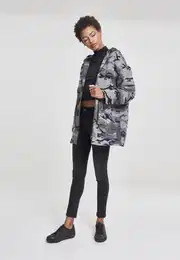 Urban Classics Přechodová parka šedá / antracitová