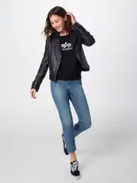 Sweater majica crna / bijela
