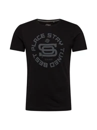 S.Oliver RED LABEL T-Shirt pastellblau / schwarz