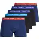 JACK & JONES Boxershorts 'Lee' blau / dunkelrot / schwarz / wei