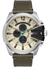 DIESEL Chronograph DZ4464 beige / khaki / schwarz / silber