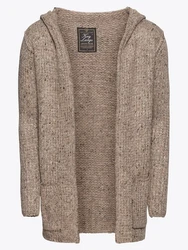Key Largo Strickjacke braunmeliert/schwarz