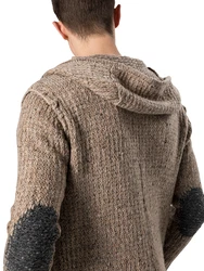 Key Largo Strickjacke braunmeliert/schwarz