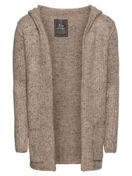 Key Largo Strickjacke braunmeliert/schwarz