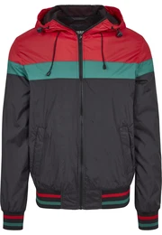 Übergangsjacke schwarz / jade / rot