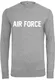 Mister Tee Crewneck ''''Air Force Lettering'''' graumeliert / weiß