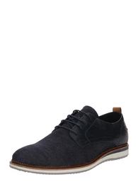 Schnürschuh kobaltblau / braun / weiß