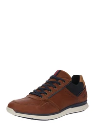 Halbschuh navy / cognac