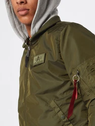 ALPHA INDUSTRIES Übergangsjacke grau/khaki