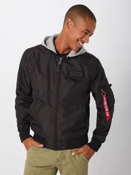 ALPHA INDUSTRIES Übergangsjacke graumeliert/schwarz