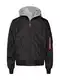 ALPHA INDUSTRIES bergangsjacke graumeliert / schwarz