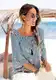 LASCANA Bluza zelena / roza / bijela LASCANA Bluza zelena / roza / bijela