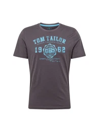T-Shirt dunkelgrau / neonblau