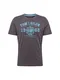 TOM TAILOR T-Shirt dunkelgrau / neonblau