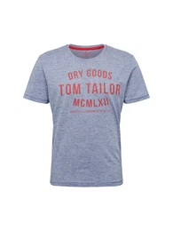 T-Shirt blaumeliert / rot