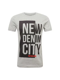 TOM TAILOR DENIM Shirt T-shirt with print T-Shirt 1/2 grau