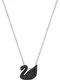 Swarovski Řetízek ''''Swan''''  černá / stříbrná