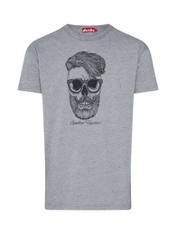 Derbe Shirt ''''Hipster'''' grau / schwarz