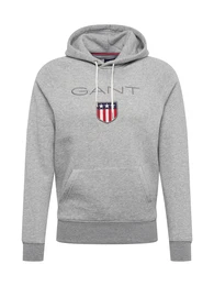 Sweatshirt graumeliert / dunkelblau / rot / weiß
