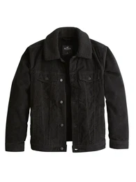 Jacke ''''SHERPA LINED CORD TRUCKER'''' schwarz