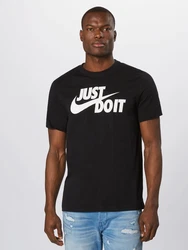 Nike Sportswear T-Shirt 'Swoosh' schwarz/wei