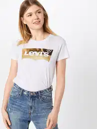 LEVI'S Tričko zlatá / bílá