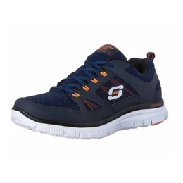 SKECHERS Schnürschuhe marine / orange / weiß