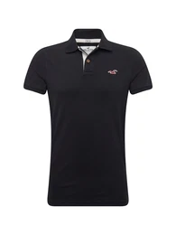 HOLLISTER Shirt NA REG CORE SOLID POLO 8CC schwarz